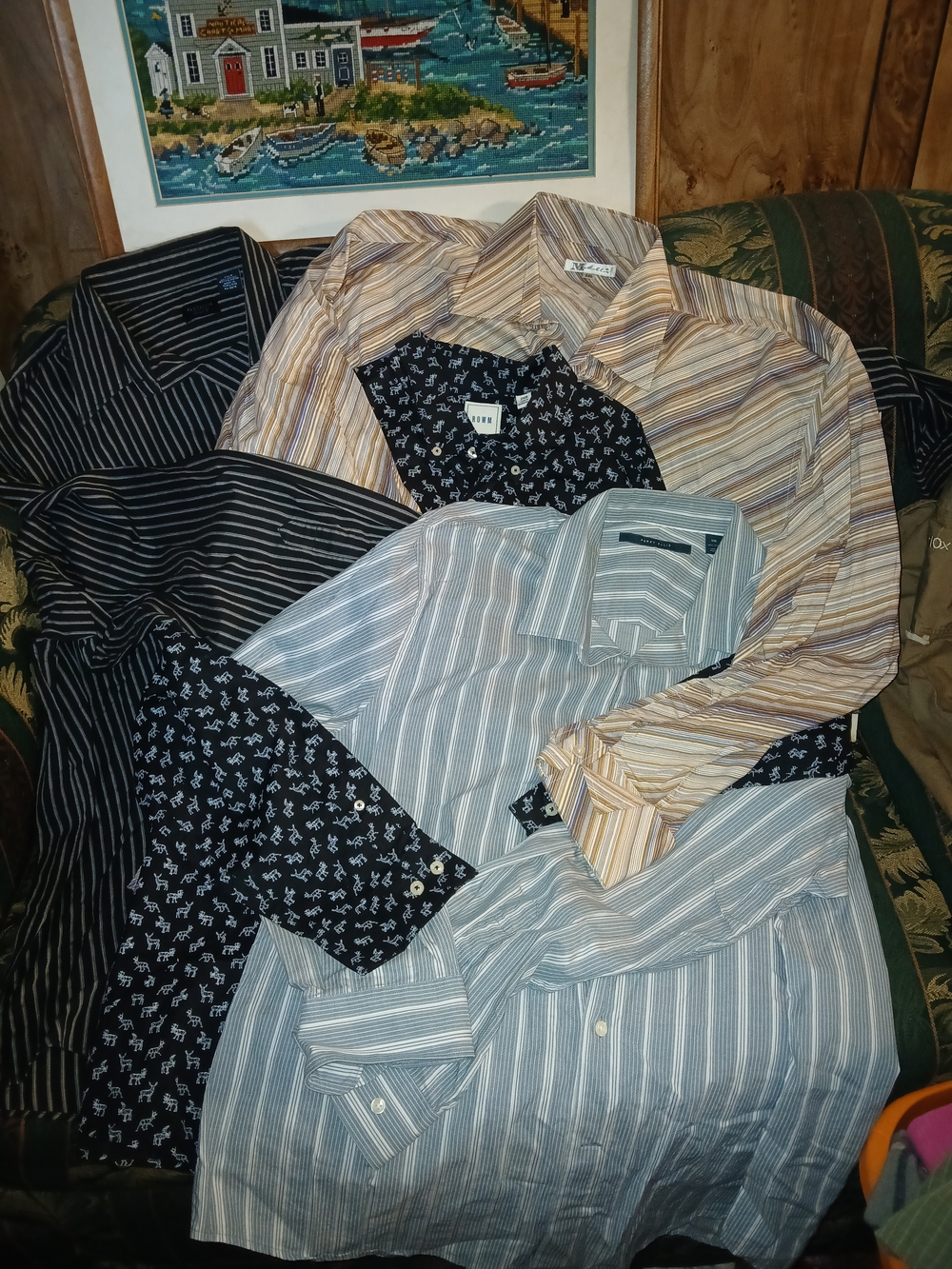 Men's Classic Multi-Striped Button-Up Shirt Bundle